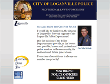 Tablet Screenshot of loganvillepolice.org